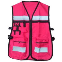 CHALECO TIPO BRIGADISTA FUCSIA