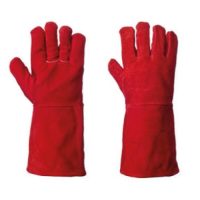 GUANTE SOLDADOR ROJO CON HILO DE KEVLAR